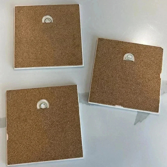 Vintage Currier & Ives Ceramic Trivets Set of 3 Black White 6x6 Tiles Scenes - Picture 5 of 10